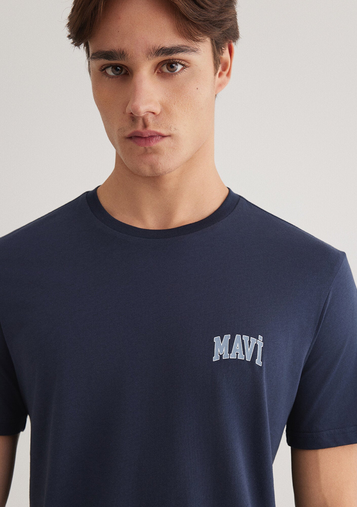 Mavi Logo Printed Navy T-Shirt