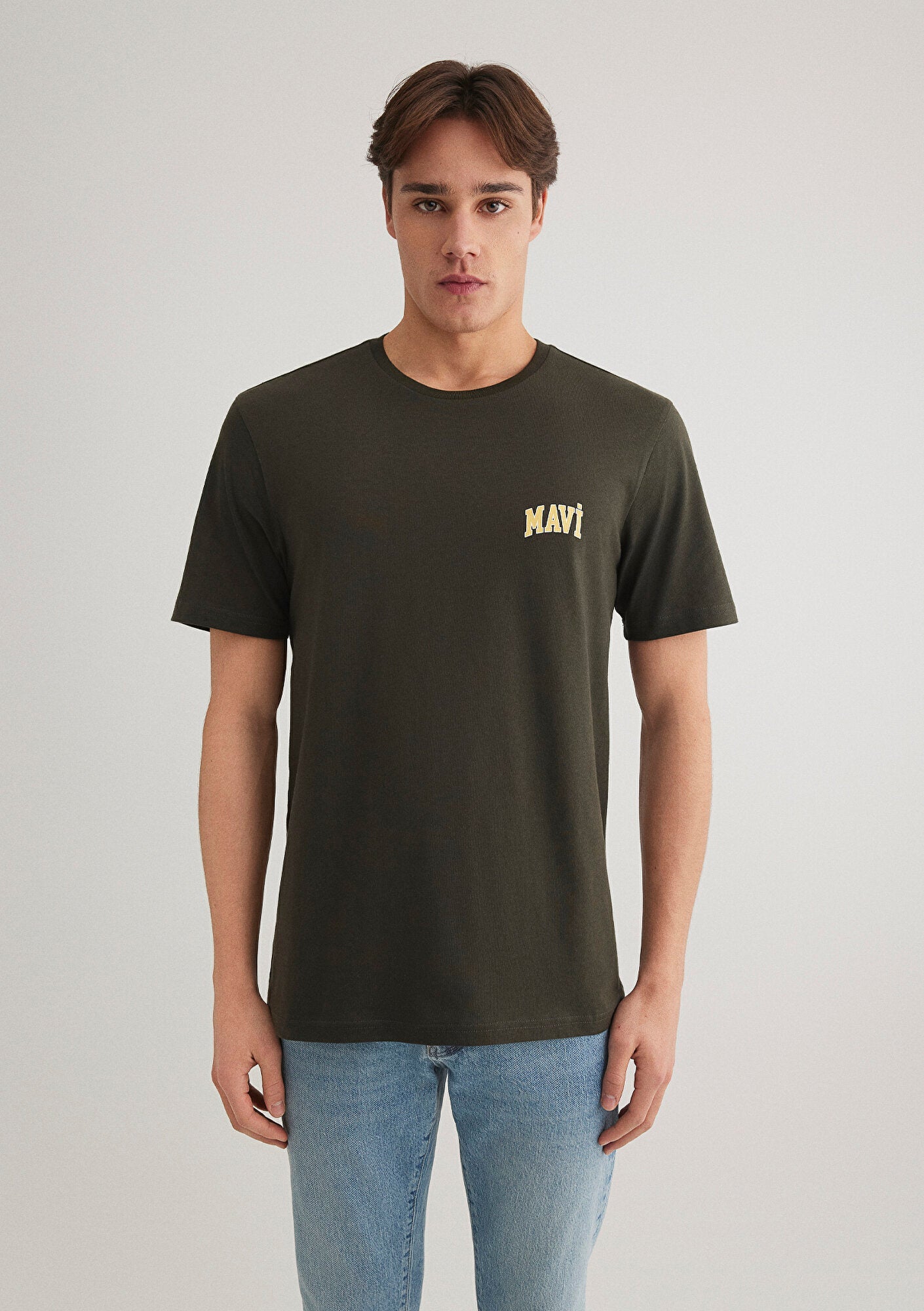 Mavi Logo Printed Green T-Shirt