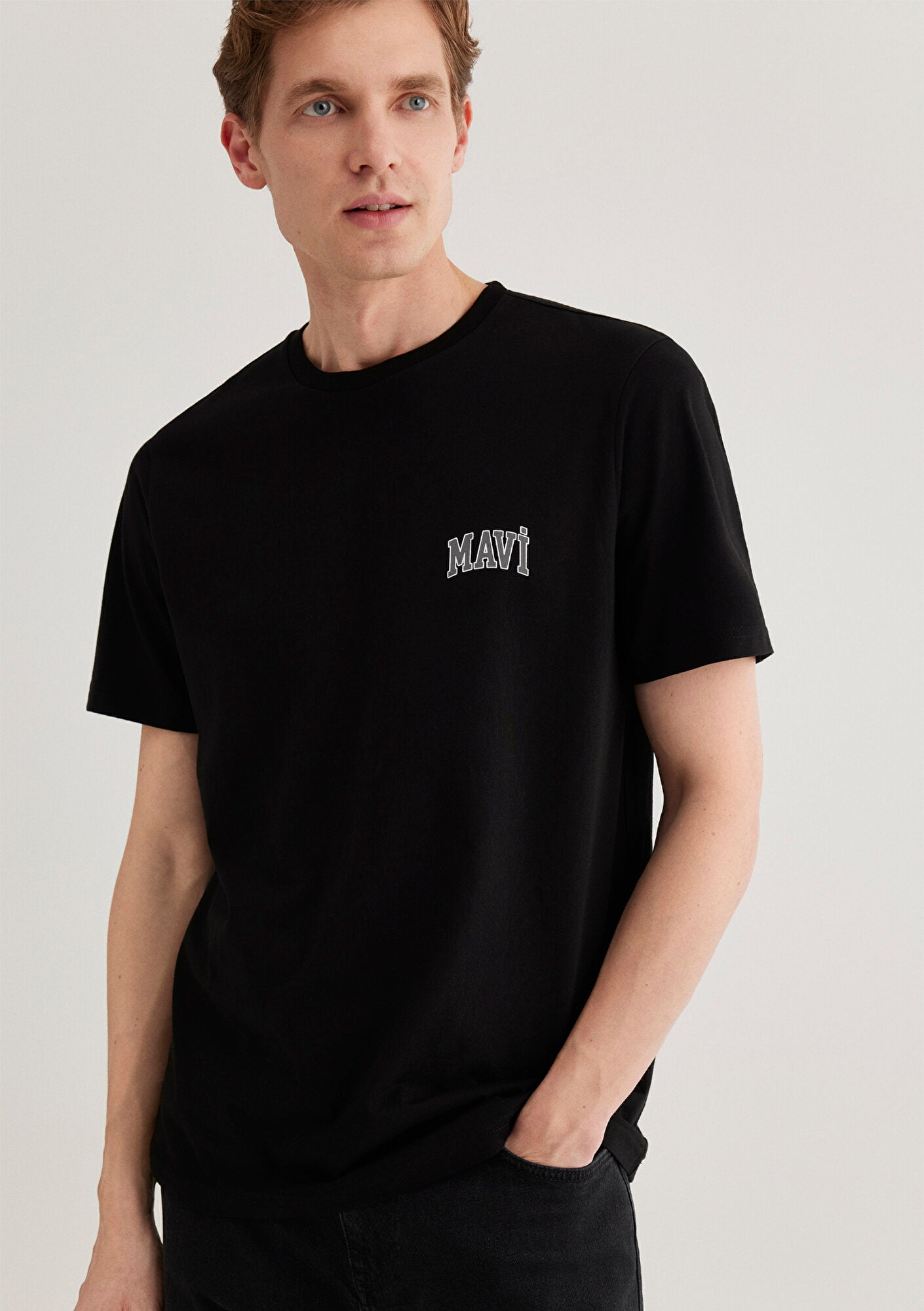 Mavi Logo Printed Black T-Shirt