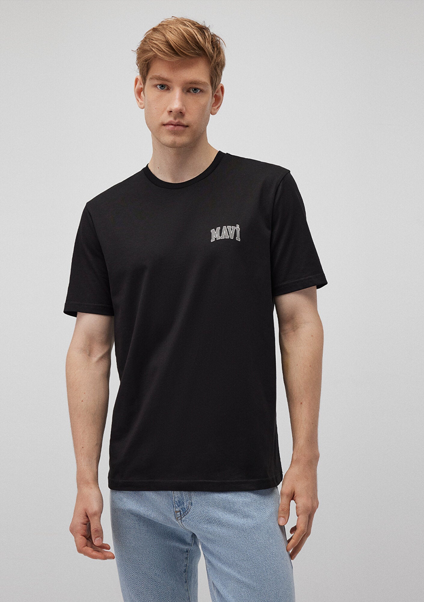 Mavi Logo Printed Black T-Shirt