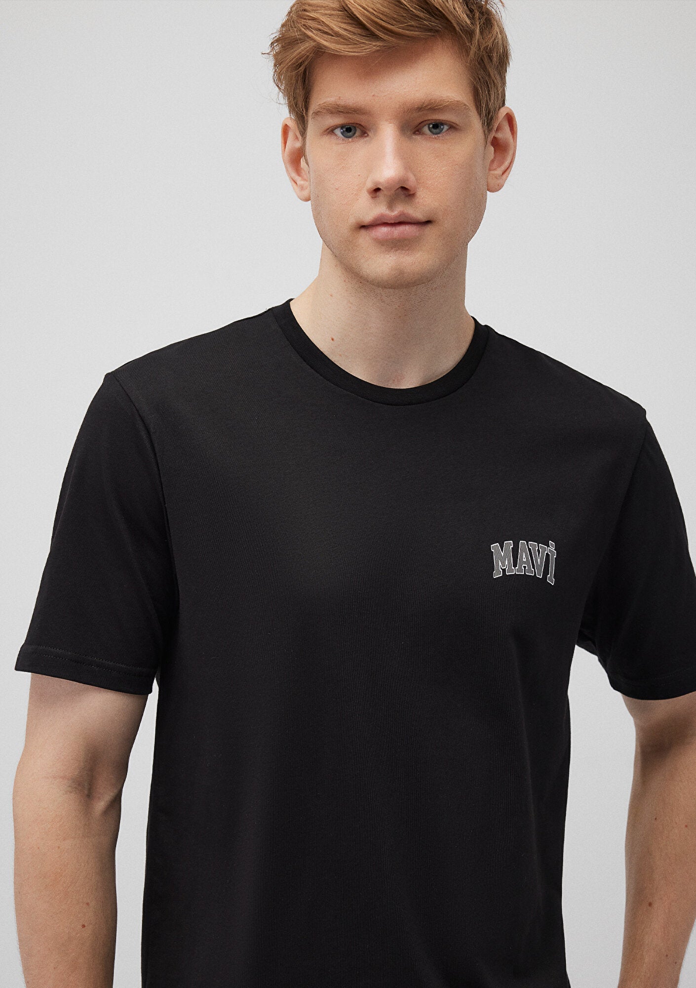 Mavi Logo Printed Black T-Shirt