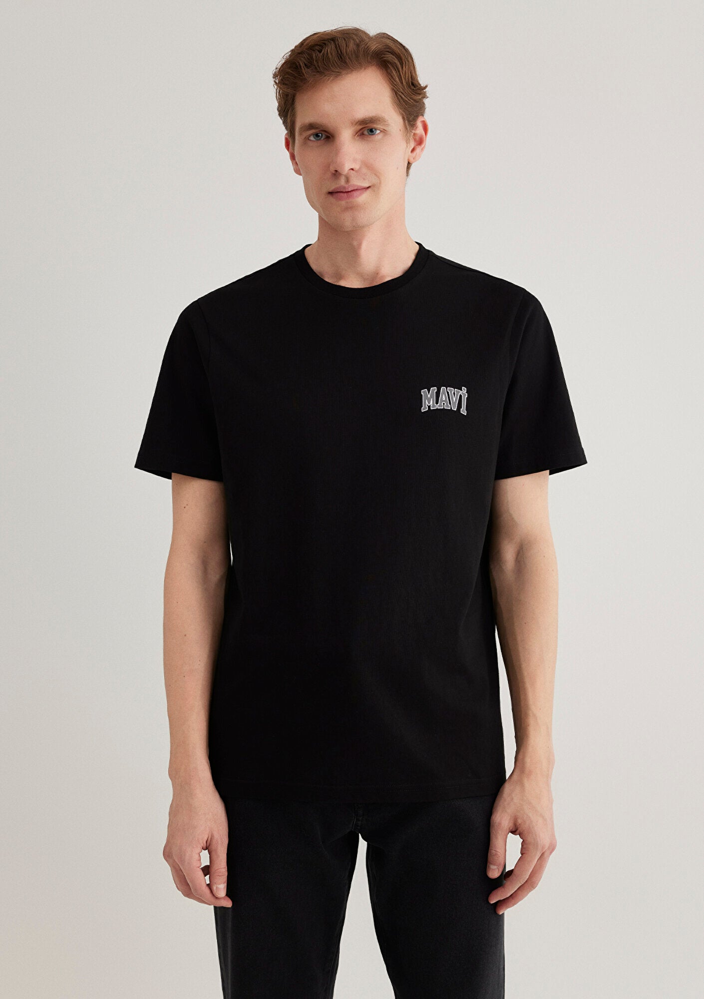 Mavi Logo Printed Black T-Shirt
