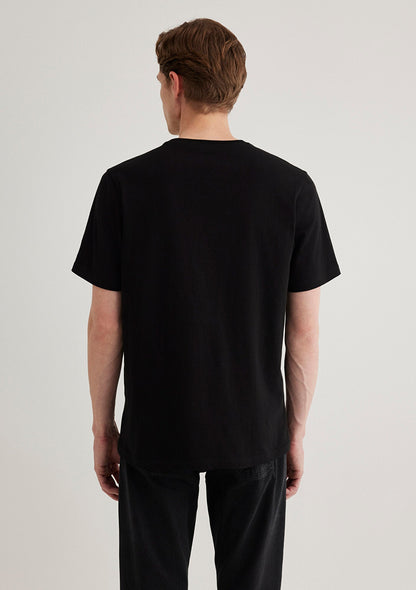 Mavi Logo Printed Black T-Shirt