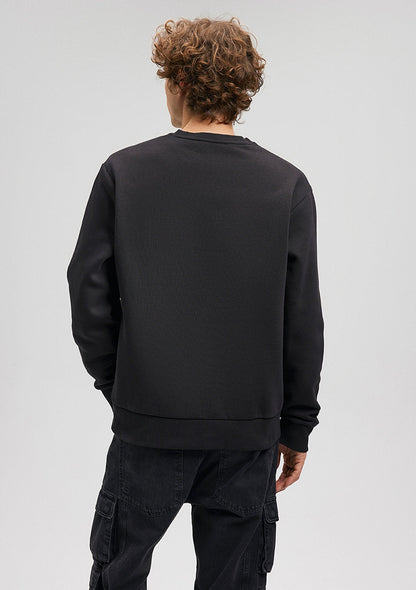 Mavi Logo Printed Black Sweatshirt