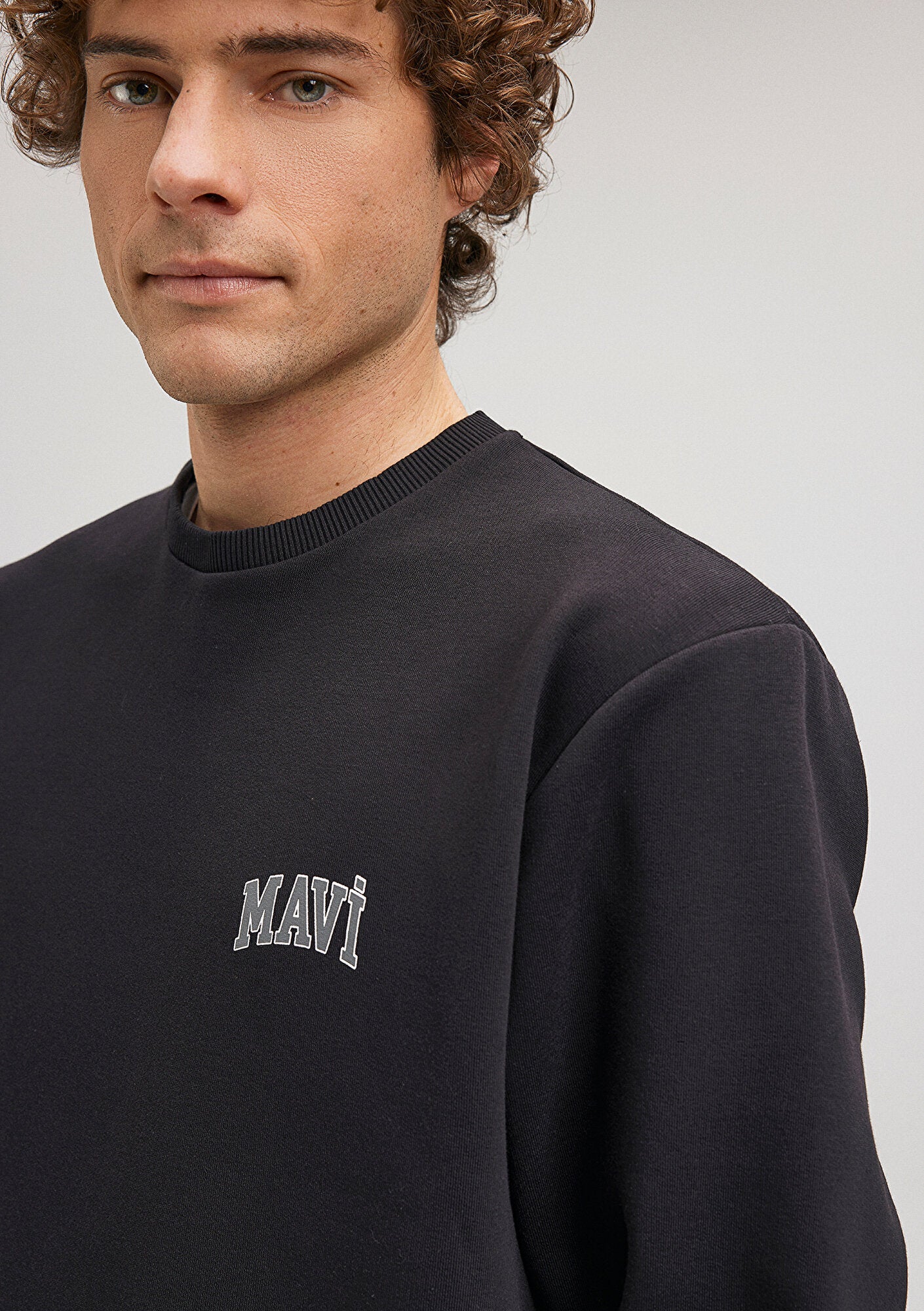Mavi Logo Printed Black Sweatshirt