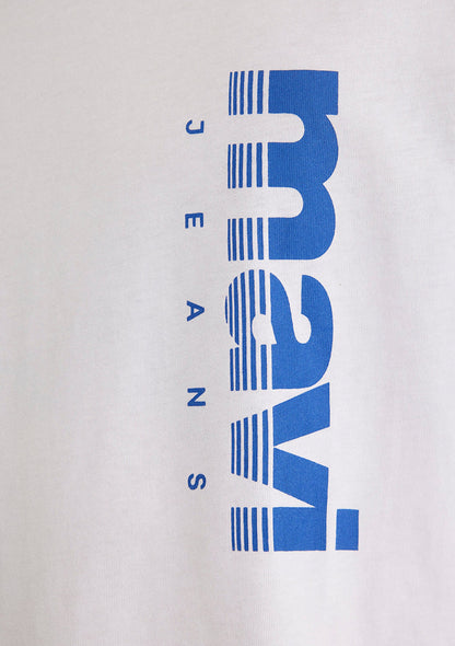 Mavi Jeans Printed White T-Shirt