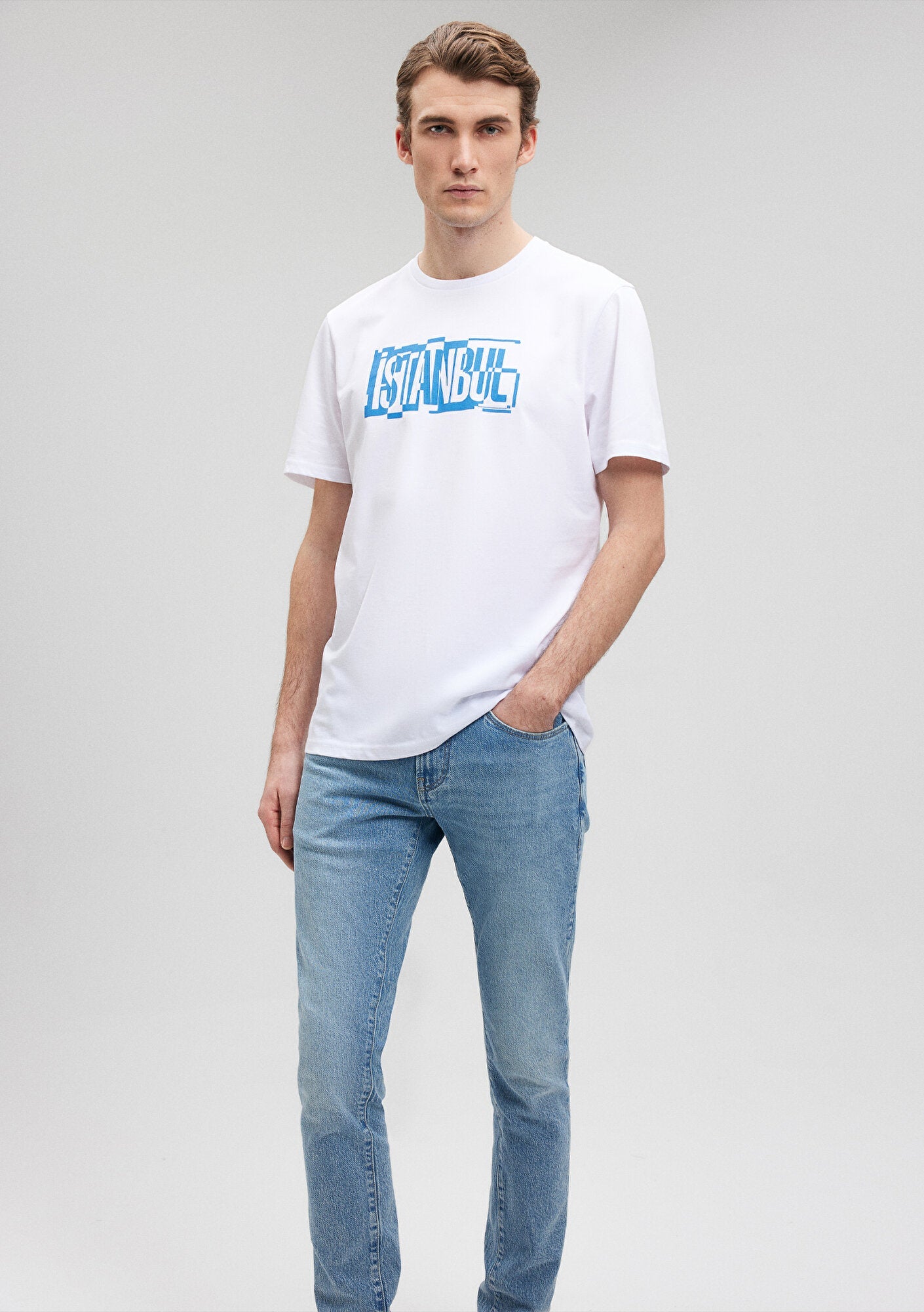 İstanbul Printed White T-Shirt
