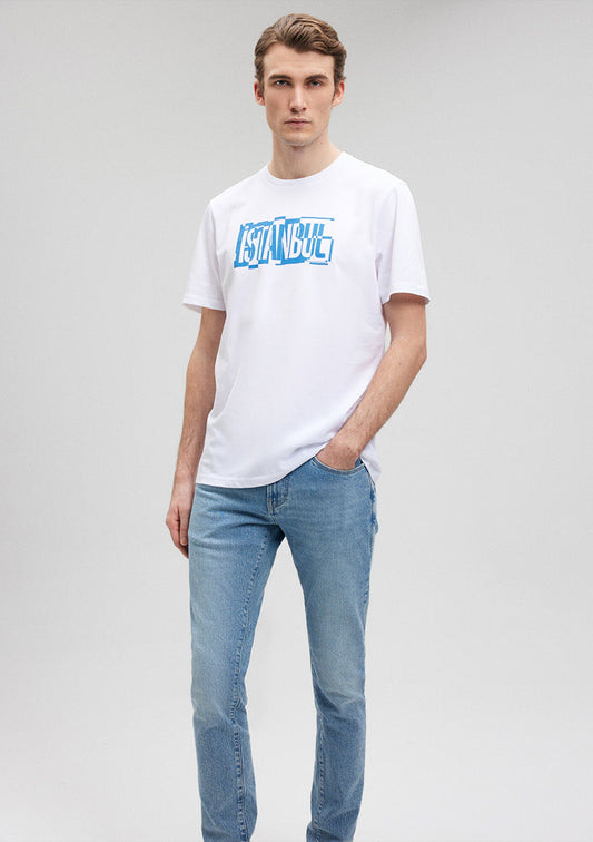 İstanbul Printed White T-Shirt