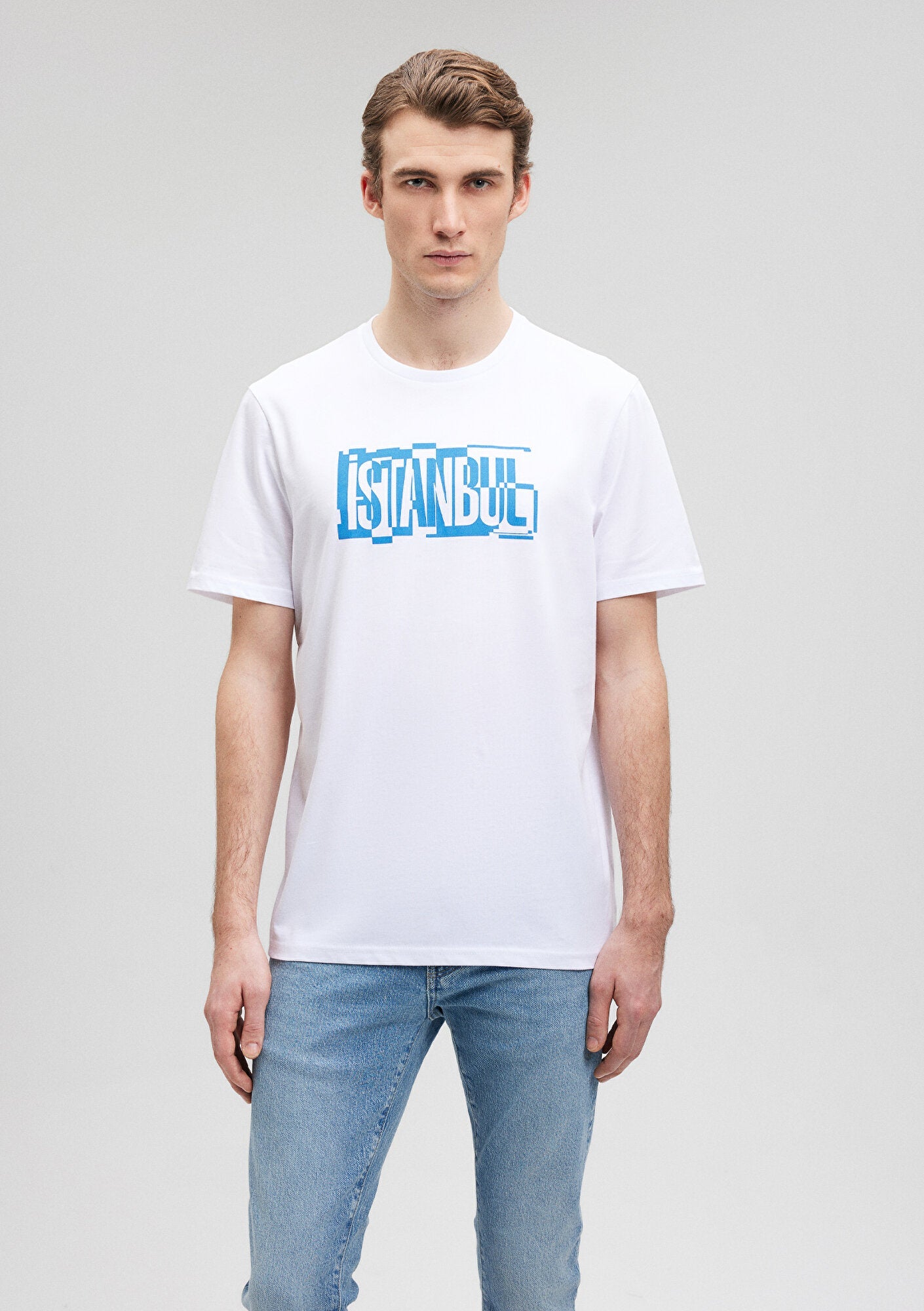 İstanbul Printed White T-Shirt