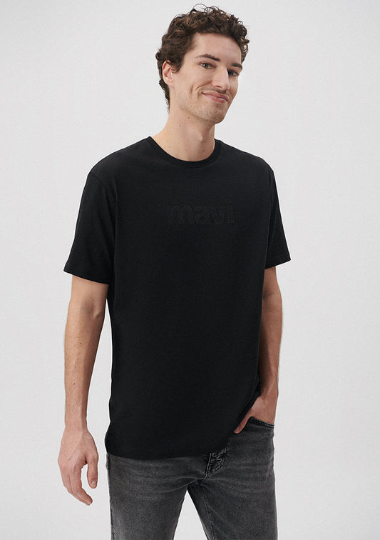Mavi Logo Printed Black T-Shirt