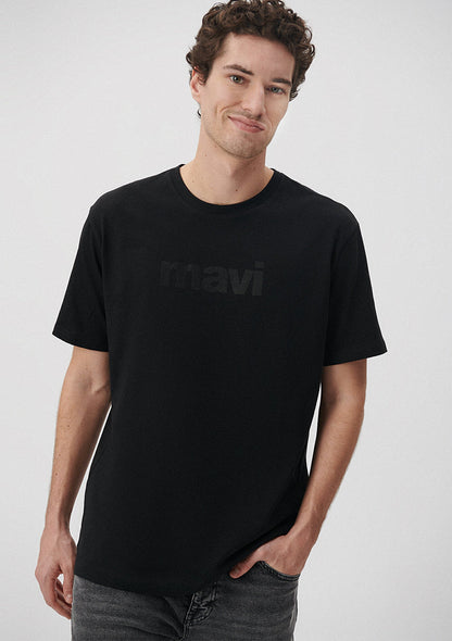Mavi Logo Printed Black T-Shirt