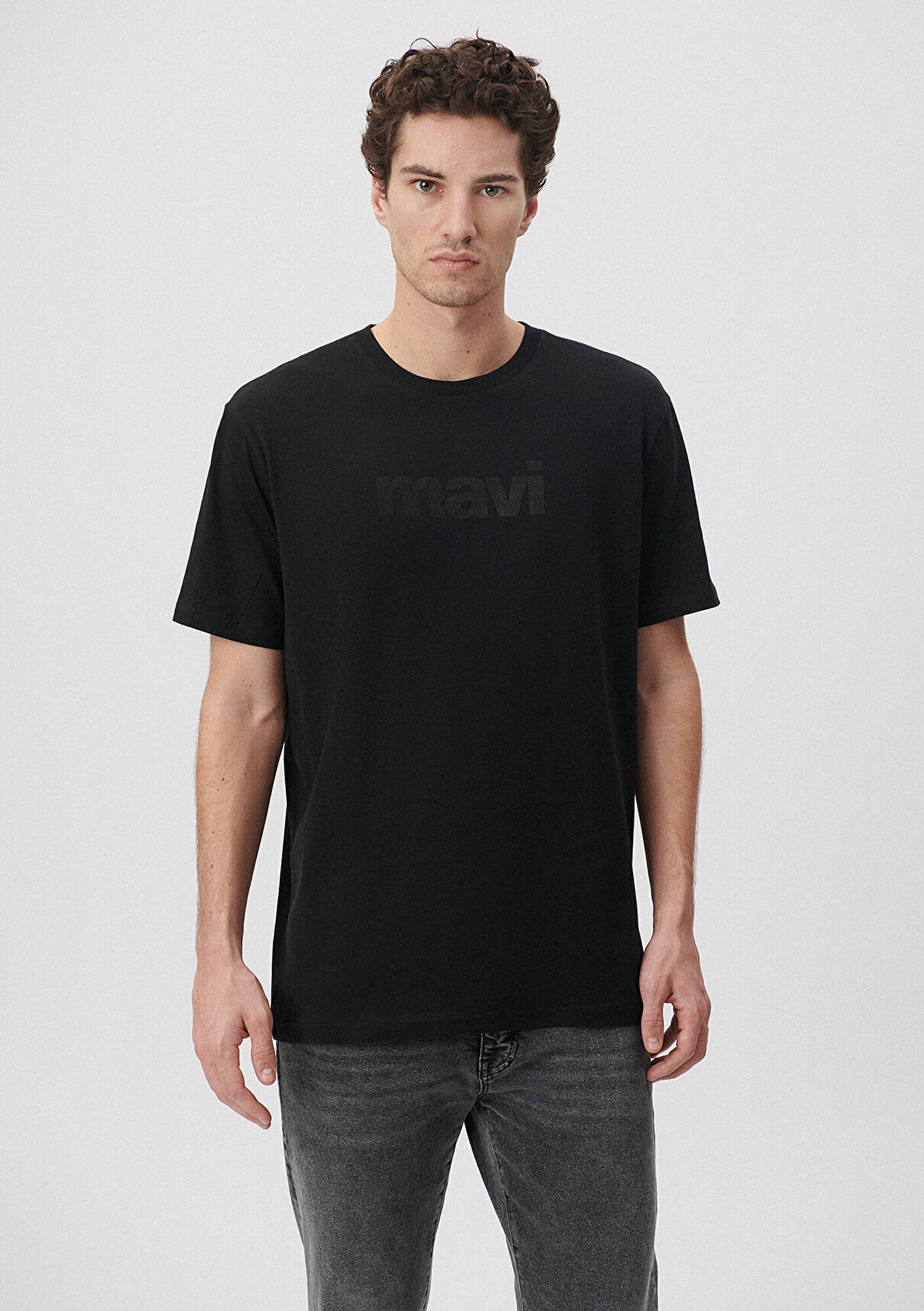 Mavi Logo Printed Black T-Shirt