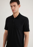 Black Tencel TM Polo T-Shirt
