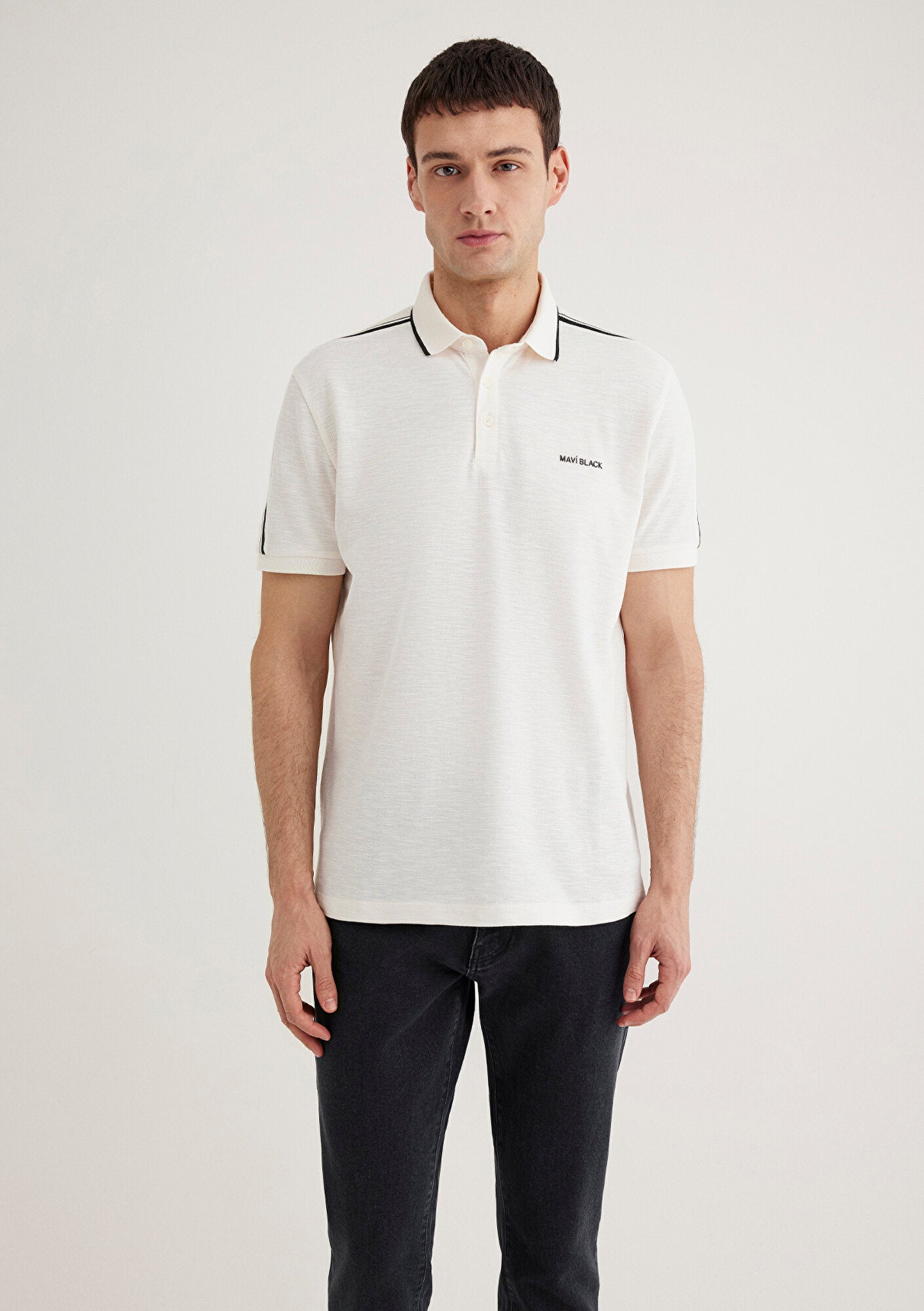 Mavi Black White Polo T-Shirt