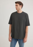 Logo Detailed Grey Basic T-Shirt