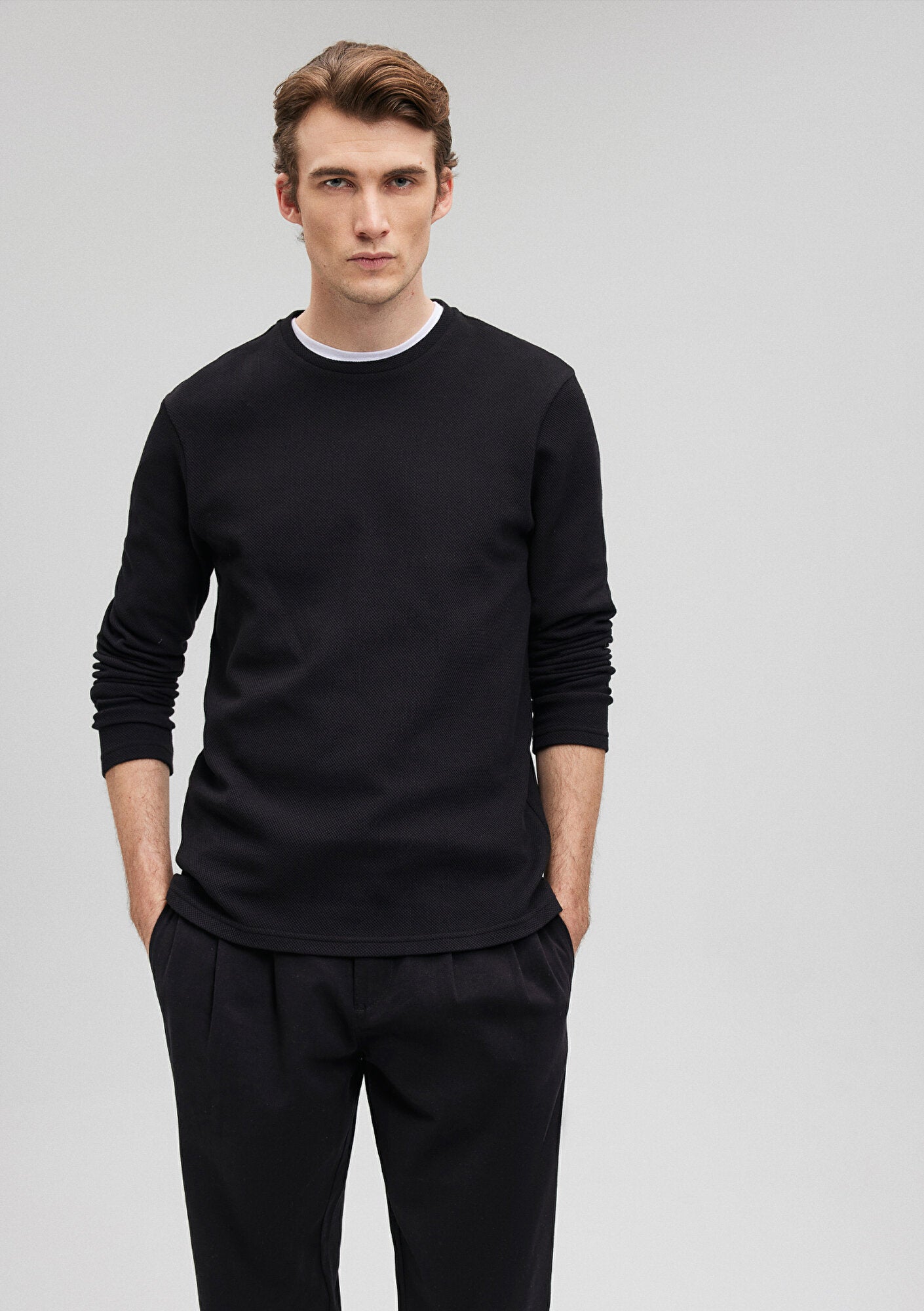 Crew Neck Black Basic T-Shirt