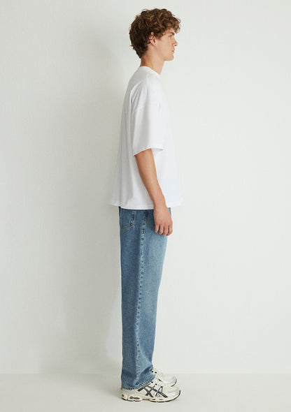 Crew Neck White Basic T-Shirt