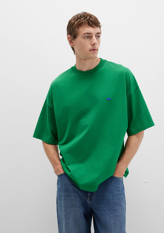 Crew Neck Greem Basic T-Shirt