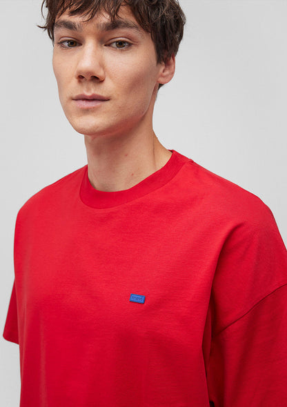 Crew Neck Red Basic T-Shirt