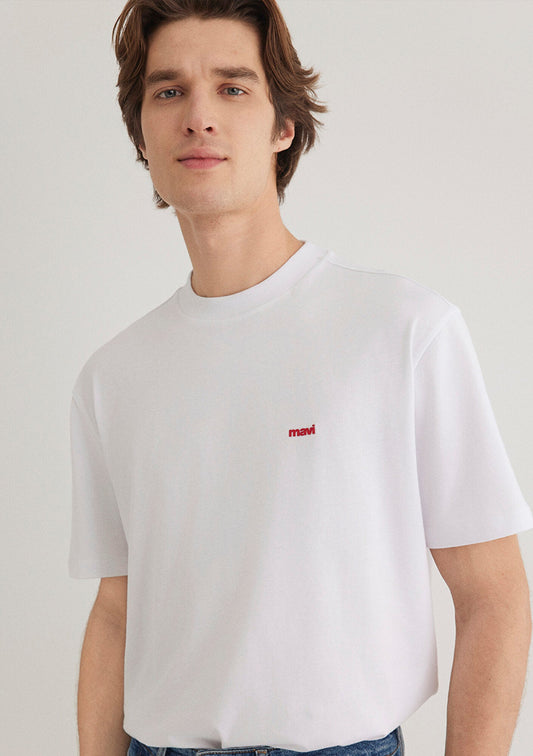 Mavi Logo Printed White T-Shirt