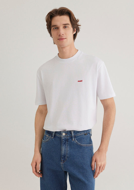 Mavi Logo Printed White T-Shirt