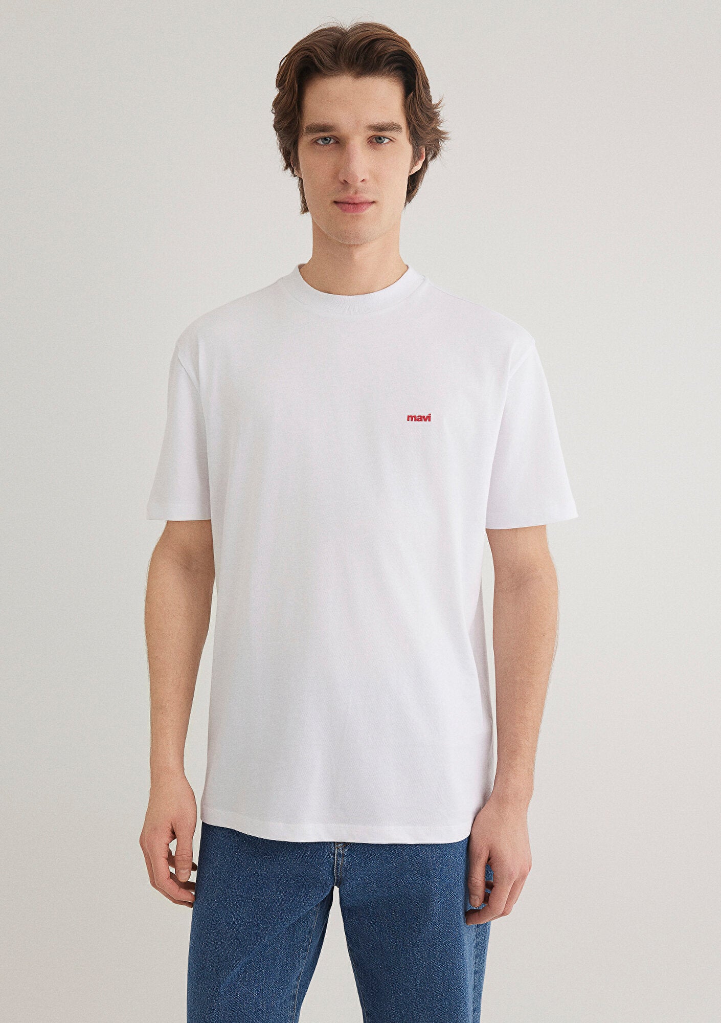 Mavi Logo Printed White T-Shirt