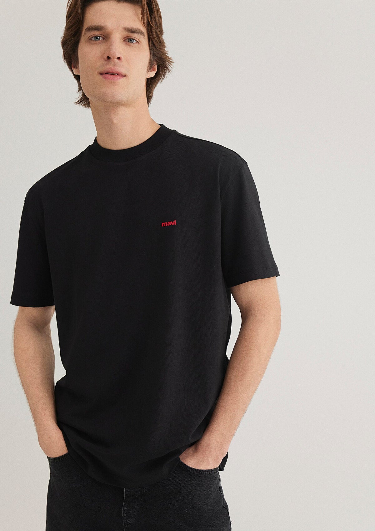 Mavi Logo Printed Black T-Shirt