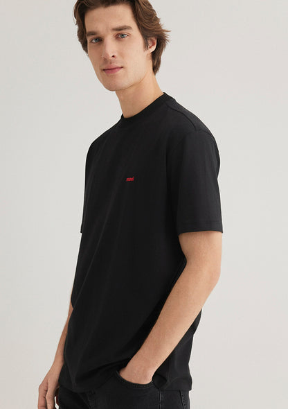 Mavi Logo Printed Black T-Shirt