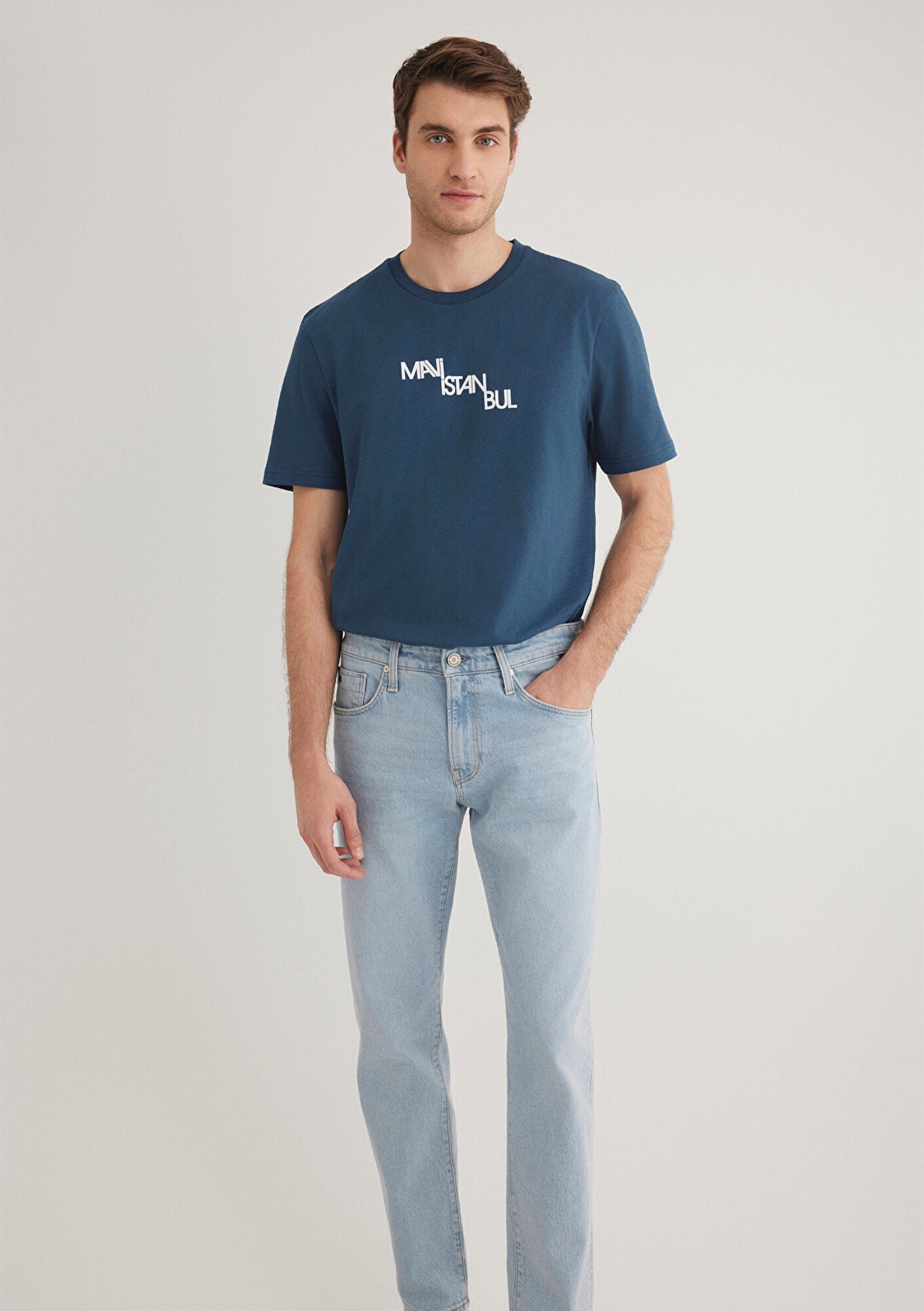 Istanbul Printed Navy T-Shirt