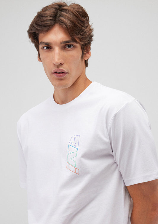 Mavi Logo Printed White T-Shirt