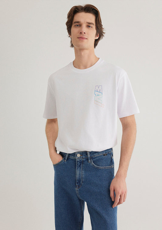 Mavi Logo Printed White T-Shirt