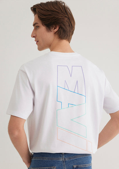 Mavi Logo Printed White T-Shirt