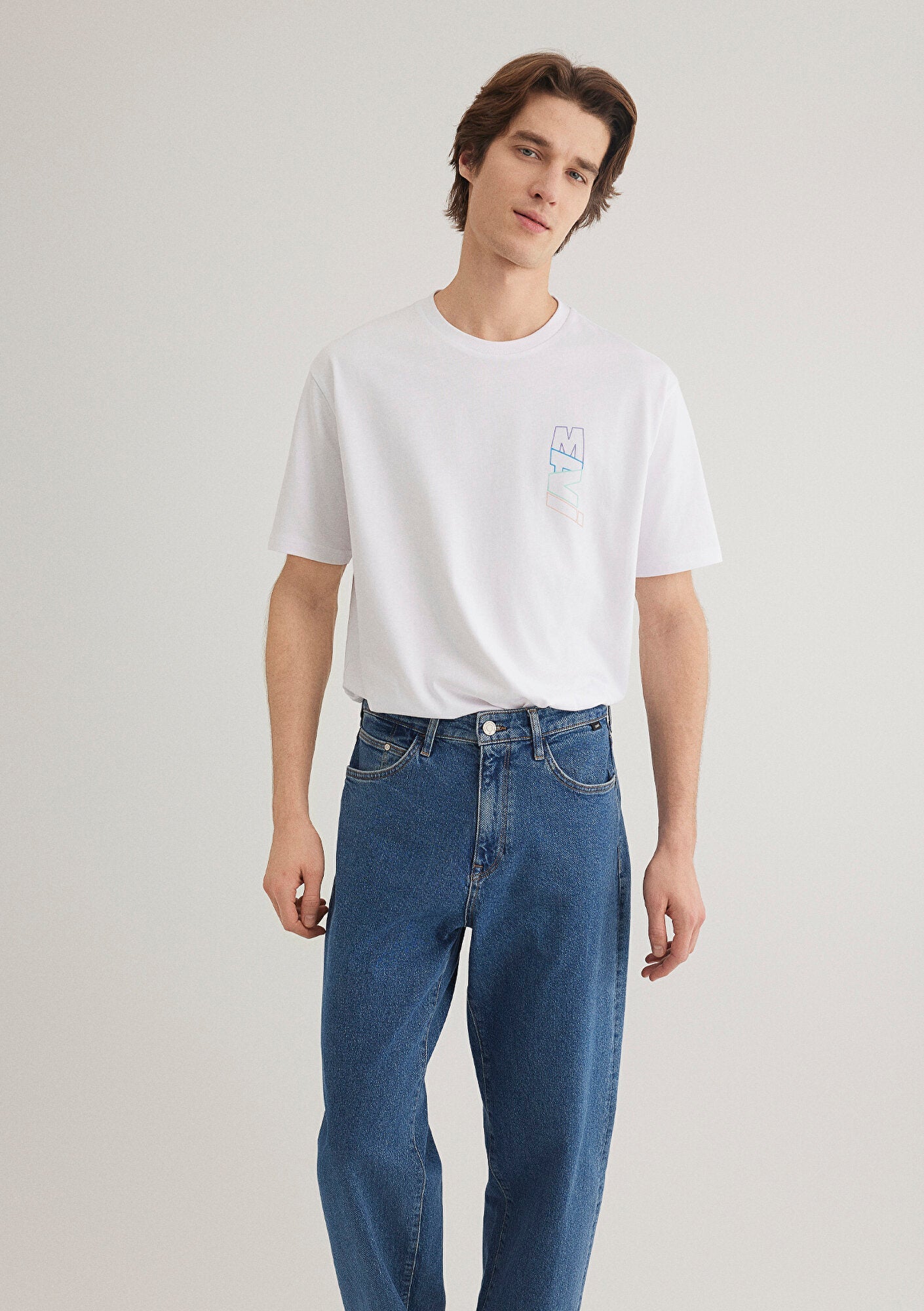 Mavi Logo Printed White T-Shirt