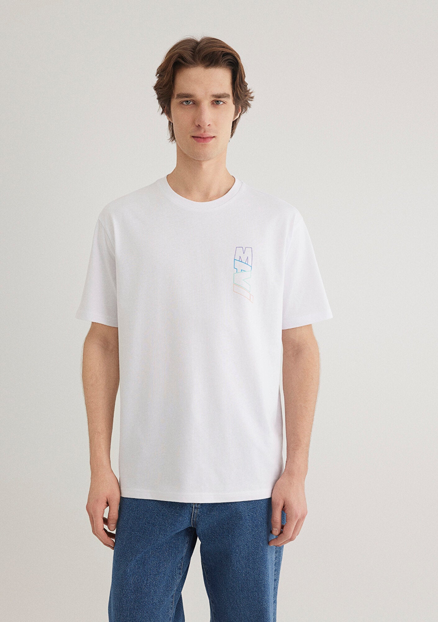 Mavi Logo Printed White T-Shirt