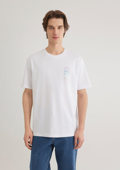 Mavi Logo Printed White T-Shirt