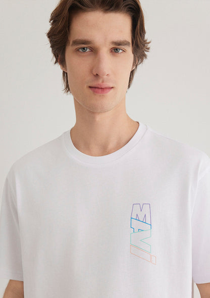Mavi Logo Printed White T-Shirt