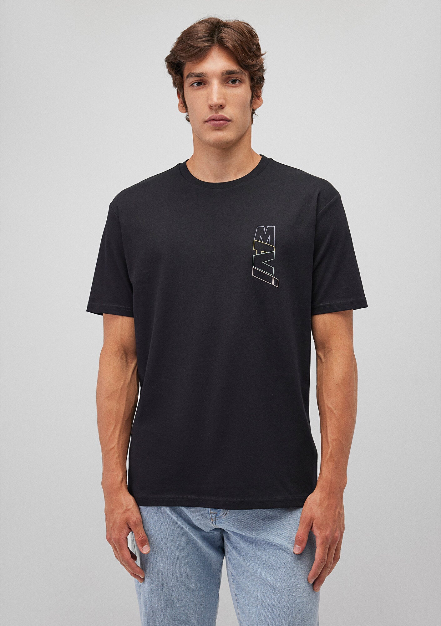 Mavi Logo Printed Black T-Shirt