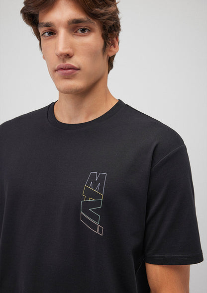 Mavi Logo Printed Black T-Shirt
