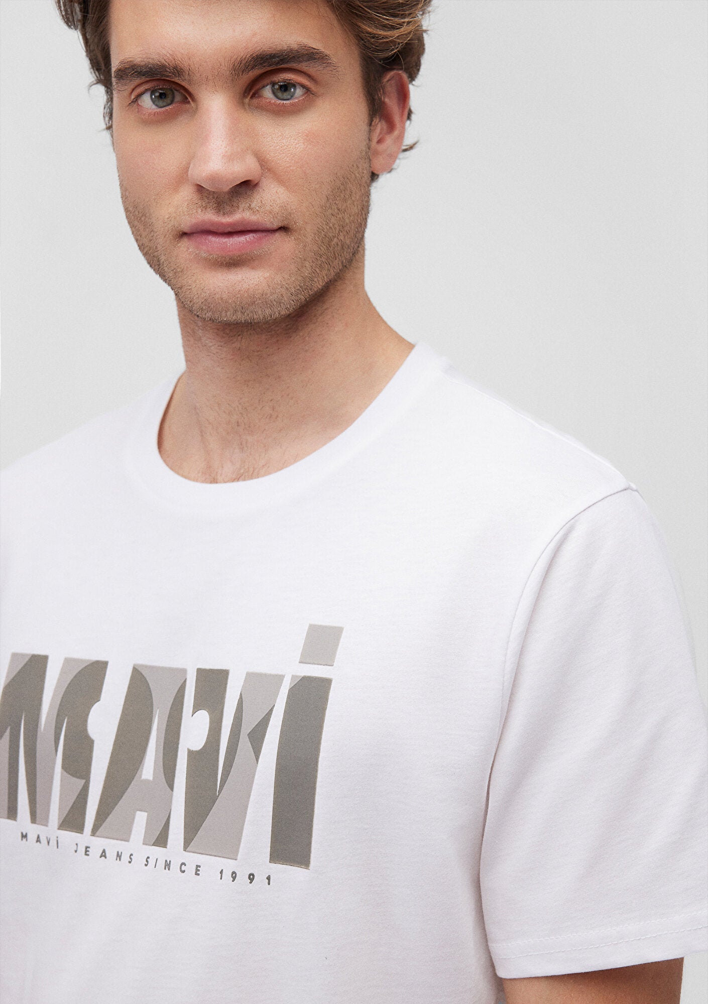 Mavi Logo Printed White T-Shirt