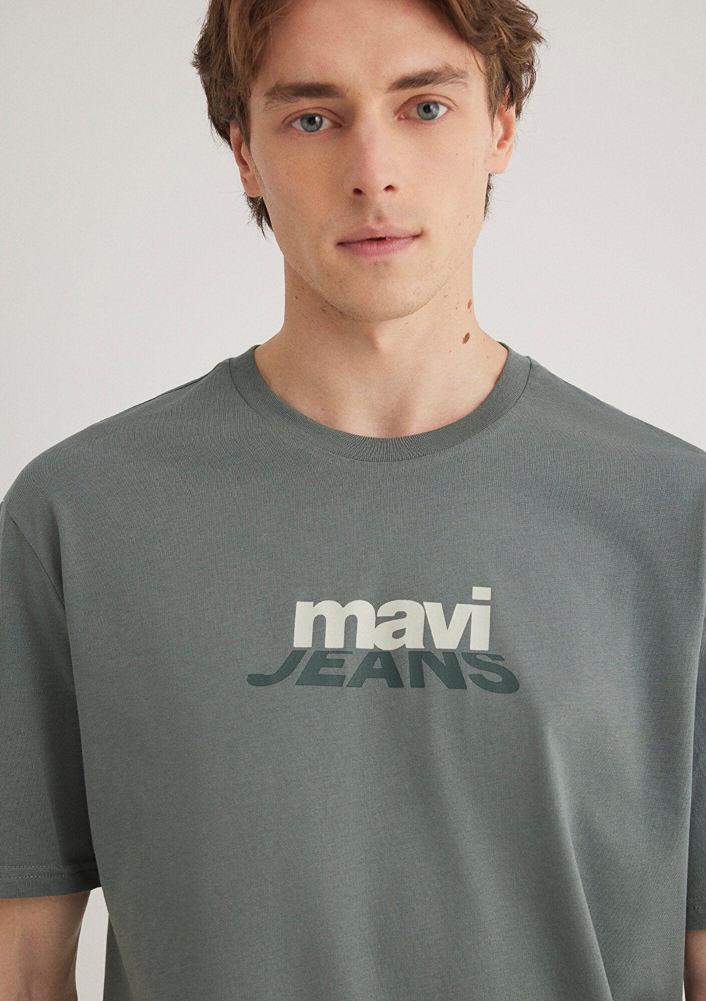 Mavi Logo Printed Green T-Shirt