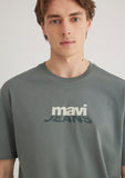 Mavi Logo Printed Green T-Shirt