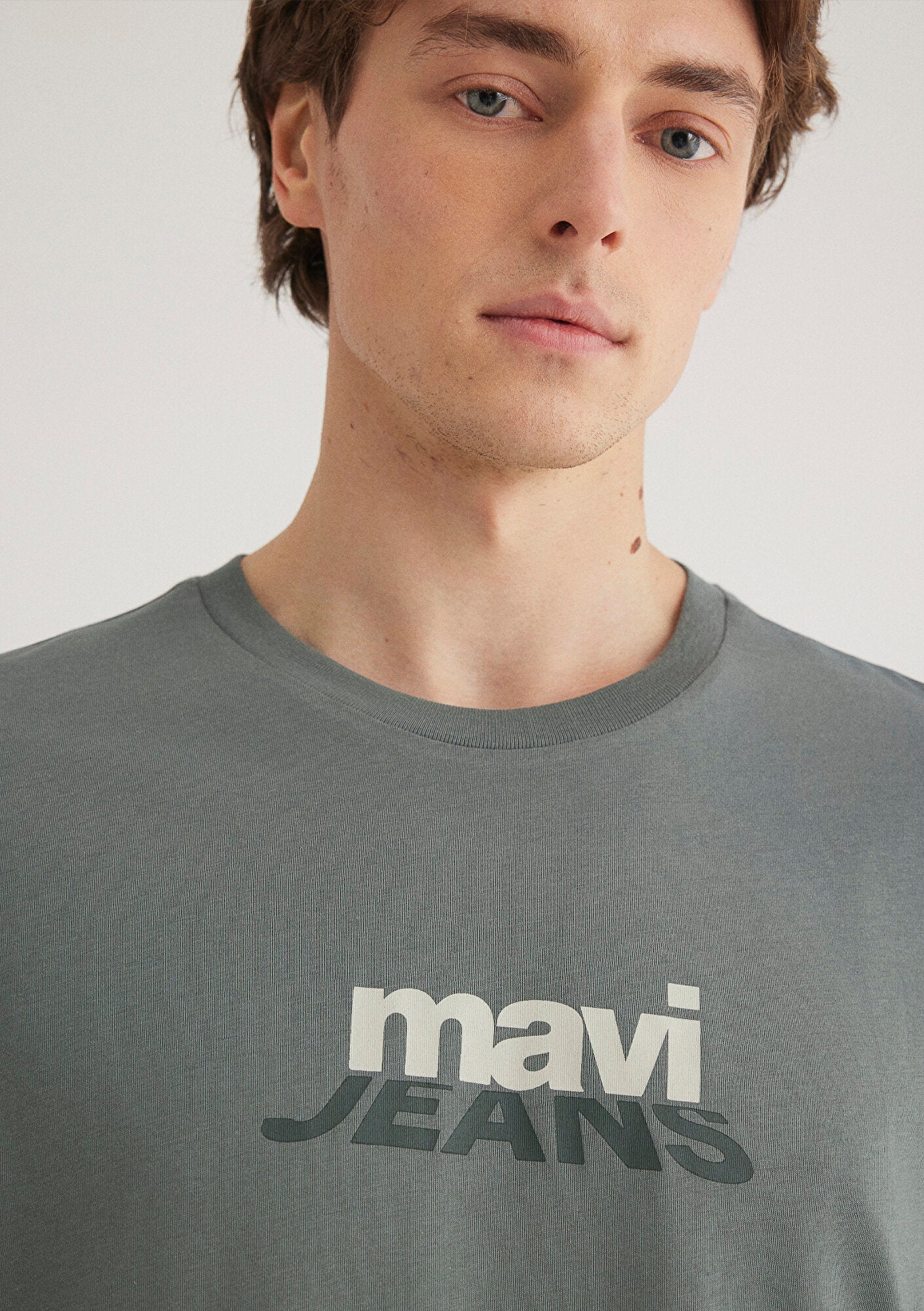 Mavi Logo Printed Green T-Shirt