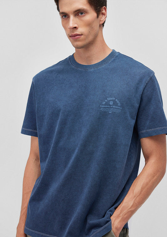 Printed Navy T-Shirt