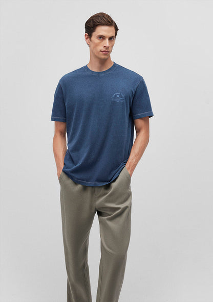 Printed Navy T-Shirt