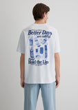 Better Days Printed Blue T-Shirt