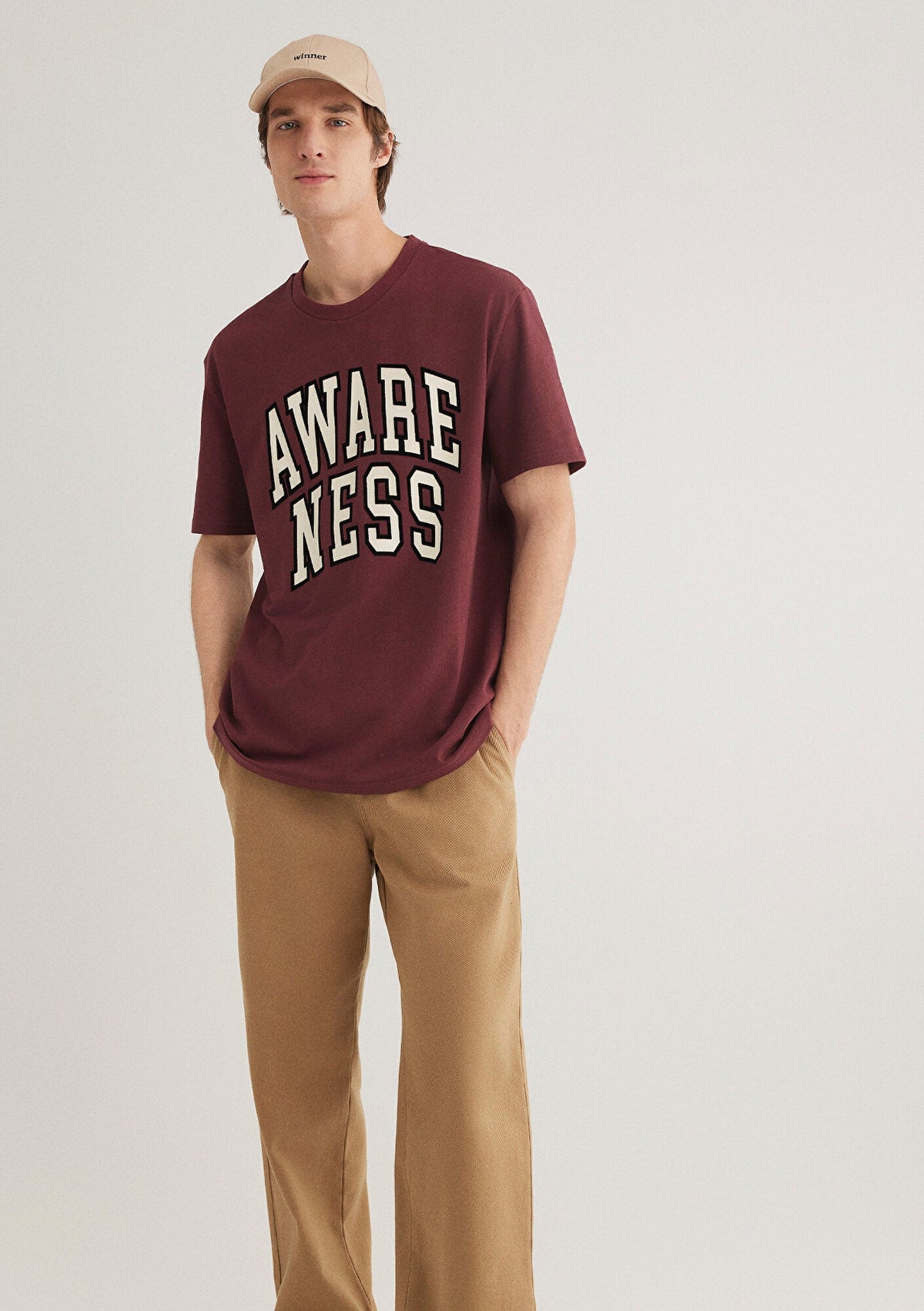 Awareness Printed Red T-Shirt