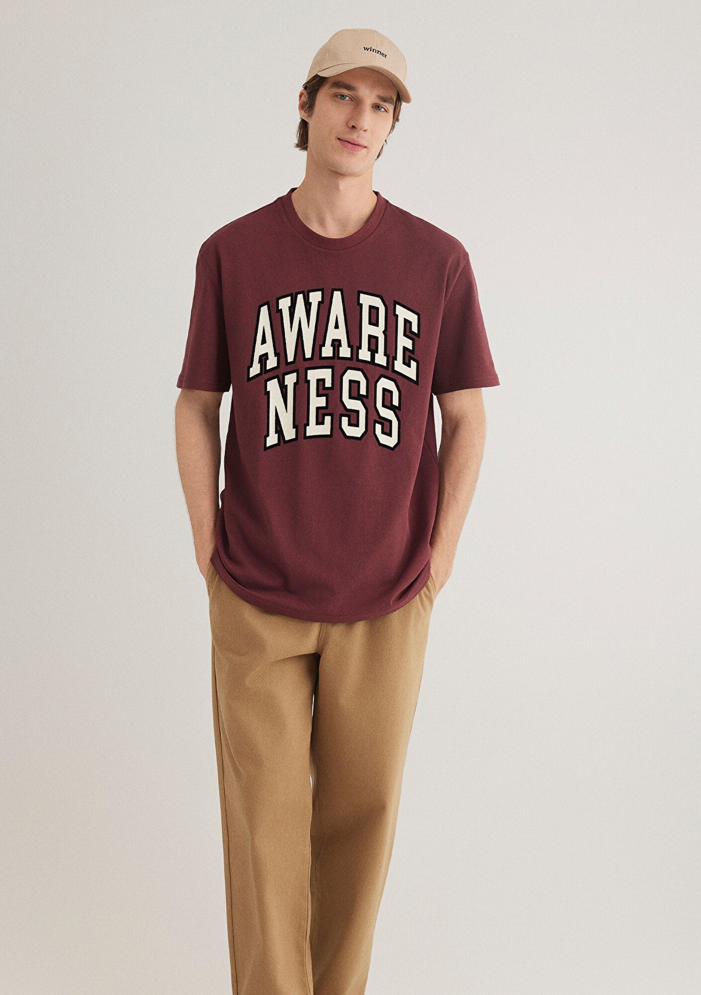 Awareness Printed Red T-Shirt