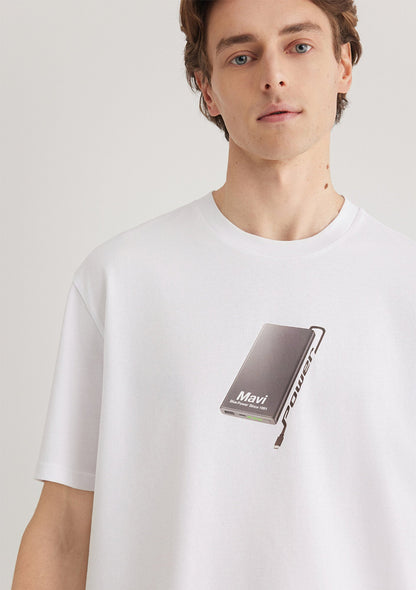 Printed White T-Shirt