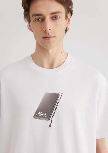 Printed White T-Shirt