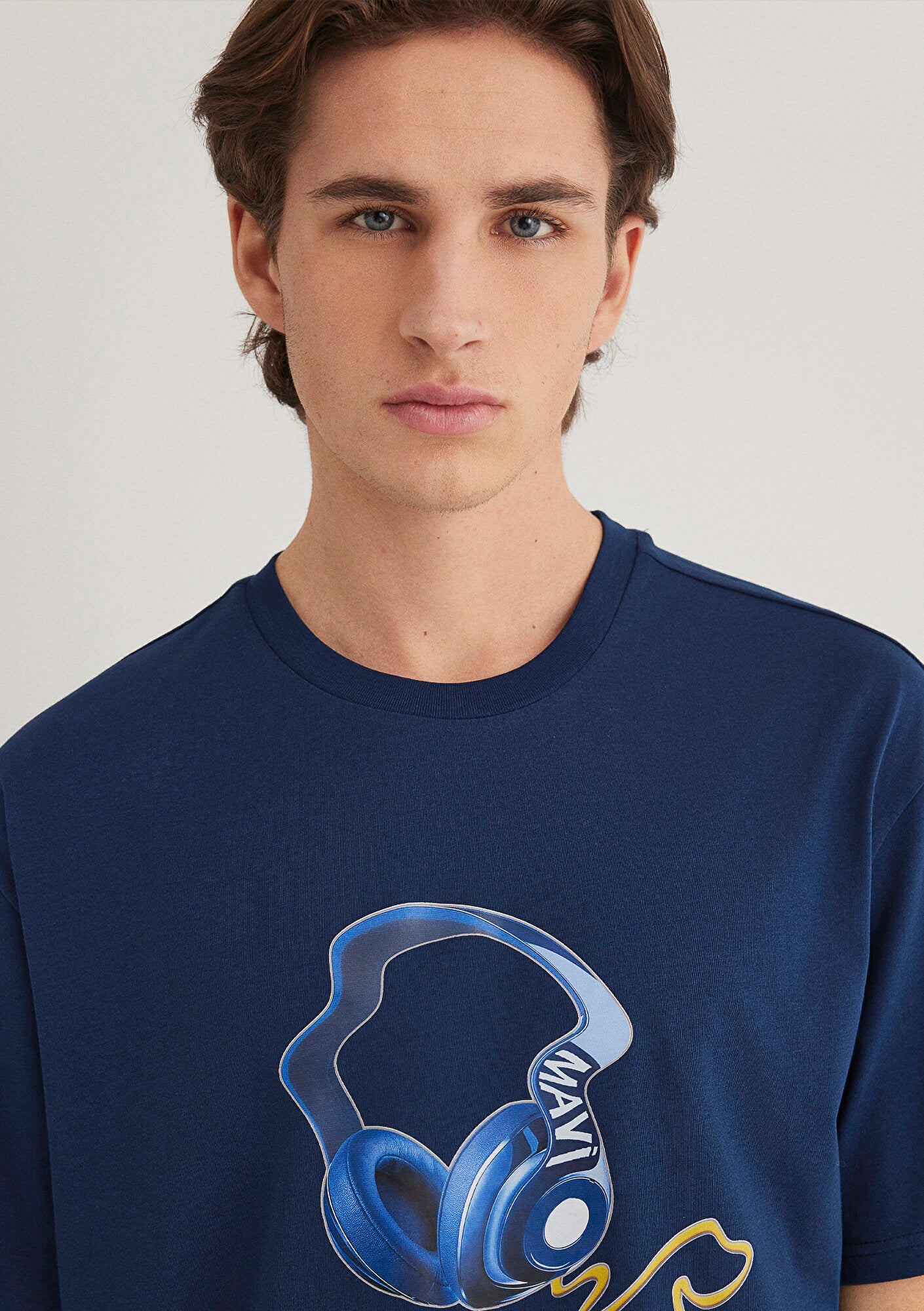 Printed Navy Blue T-Shirt